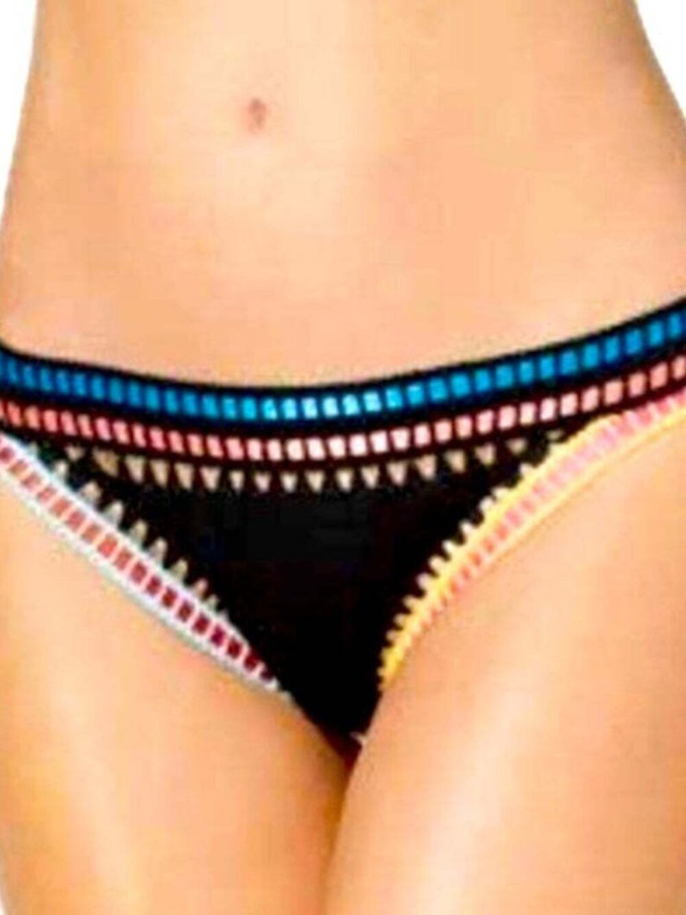 bar III Womens Be Weave It Cheeky Bikini Bottom